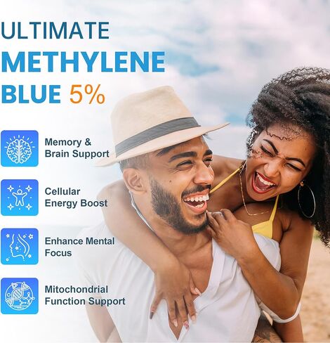 Methylene Blue Pharmaceutical Grade 4.06 fl oz (120 mL), 99% Purity Supplement for Humans, Formaldehyde-Free, Alcohol-Free, Glass Bottle in Kuwait