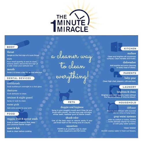 The One Minute Miracle - 12% Hydrogen Peroxide Medical Food Grade and The One Minute Cure Book in Kuwait