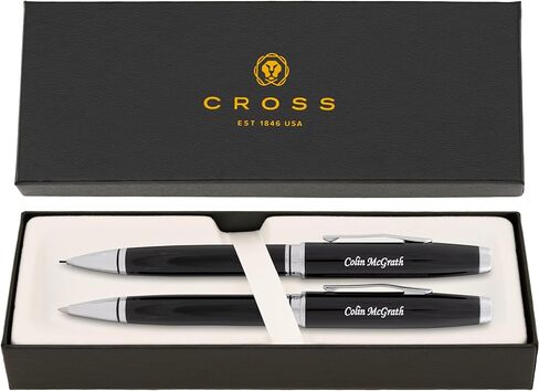 Cross Pen و Pencil Set | محفور عبر Coventry Twist -action Perpoint Pen و Pencil Set - Chrome اللامع. مجموعة هدايا مخصصة لأي مناسبة in Kuwait