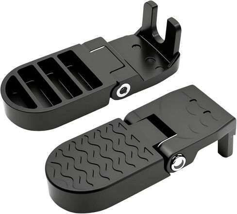 Folding Bike Rear Pedals, 2Pcs Aluminum Alloy Bicycle Foot Ebike Pegs Passenger Pedals with Non-Slip Design, Rear Footrests for E-Bike, Mountain Bike, Road Bike, BMX Accessories in Saudi Arabia