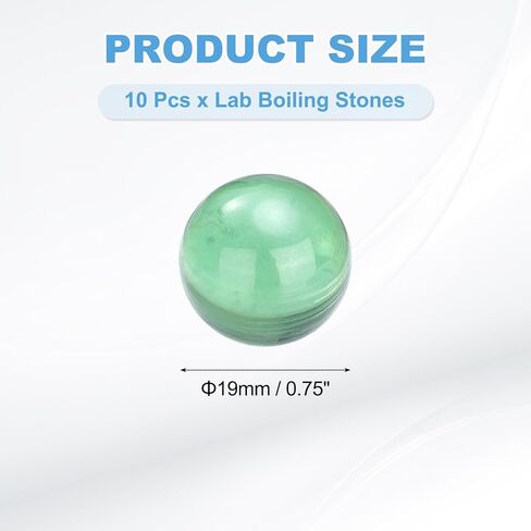 uxcell 10Pcs 19mm Lab Boiling Stones, Solid Round Clear Glass Boiling Beads, High Precision Soda Lime Glass Beads for Bottle Shaking Mixing Laboratory Experiments in Saudi Arabia