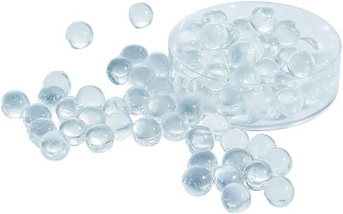 ECYC 1000 قطعة 2.5 مم خرز زجاجي مغلي، أحجار غليان زجاجية شفافة مستديرة صلبة مضادة للغليان، خرز مقاوم للصدمات لتسخين السائل في تجربة المختبر in Kuwait