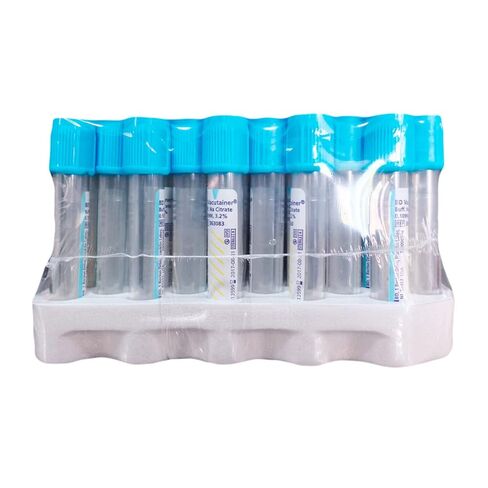 BD Vacutainer Citrate Tubes, Buffered Sodium Citrate 0.109M, 13 x 75 mm, 2.7 mL Draw, Light Blue Hemogard Closure, 100 Count in Saudi Arabia