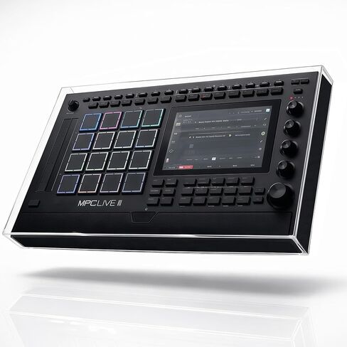 Audio Workstation Acrylic Protective Cover Compatible with MPC Live 3, Transparent Material, Reserved Wire Groove, Waterproof and Dustproof, Suitable for Home Studio Desktop Protection in Kuwait