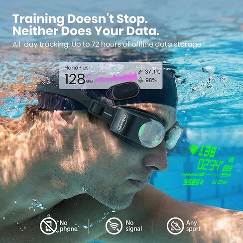 HandPlus Heart Rate Monitor, Comfort Training-Grade Optical Fitness Tracker, Advanced Optical HR with Zone Accuracy, 72h Offline Storage, Bluetooth & ANT+ for Fitness Training in Saudi Arabia