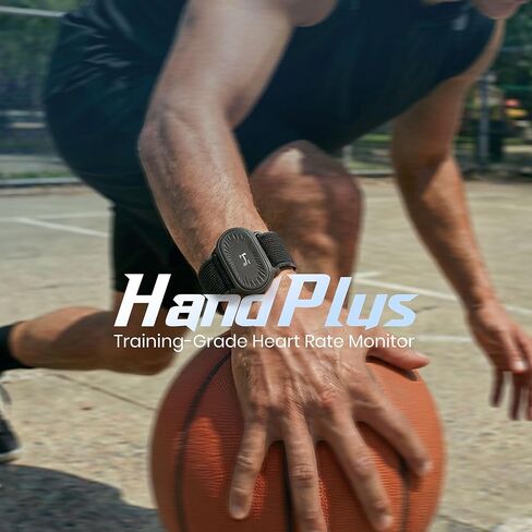 HandPlus Heart Rate Monitor, Comfort Training-Grade Optical Fitness Tracker, Advanced Optical HR with Zone Accuracy, 72h Offline Storage, Bluetooth & ANT+ for Fitness Training in Saudi Arabia