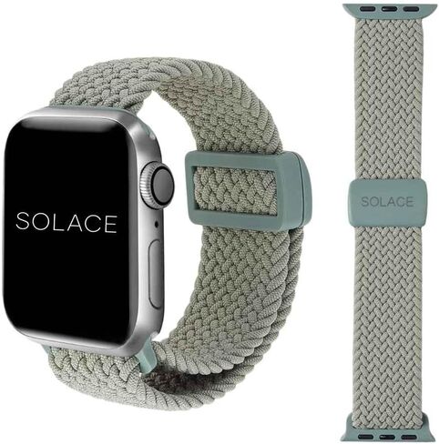Solace Bands Imperium Adapt Wide Adjustable Nylon Braided Watch Band - Compatible with All Apple Watches - Solace Apple Watch Bands for Women & Men - Smart Watches Band Series 11-1, Ultra, SE in Kuwait