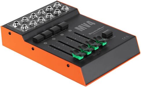 جهاز التحكم في مستوى الصوت السلبي StudioMan MV4، 4 مدخل 2 مخرج 1/4 بوصة وحدة تحكم صوت غير متوازنة مع زر كتم الصوت لشاشات الاستوديو ومكبرات الصوت والخلاطات وواجهات الصوت in Kuwait