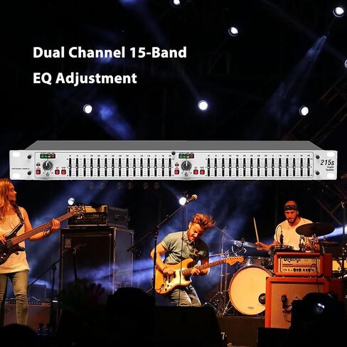 215S Stereo Equalizer, Professional Graphic Equalizer for Home Stereo, Home Audio System, Dual Channel 15-Band Pro DJ Equalizer, Noise Reduction, Rack Mount in Kuwait