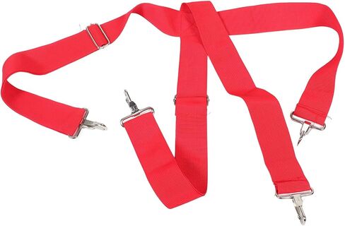Adjustable 5cm Wide Red Snare Drum Strap Double Shoulder Sling Marching Drum Belt for Adults and Students Instrument Accessory in Saudi Arabia