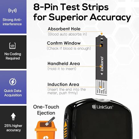 طقم اختبار جلوكوز الدم والكيتون M26-K، 35 مشرط أمان، 25 شريط جلوكوز، 10 شرائط كيتون، حقيبة سفر، محلول للتحكم في الجلوكوز، جهاز قياس كيتون الجلوكوز 2 في 1، استخدام منزلي، بدون ترميز، شاشة كبيرة in Kuwait