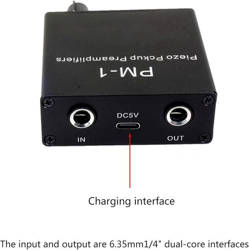 High Impedance Guitar and Violins Preamp Piezo Pickup Preamplifiers with Rechargeable Battery for Piezo Pickup 6.35mm in Saudi Arabia