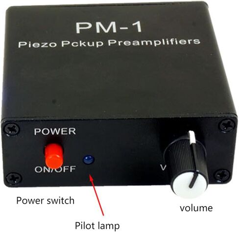 High Impedance Guitar and Violins Preamp Piezo Pickup Preamplifiers with Rechargeable Battery for Piezo Pickup 6.35mm in Saudi Arabia