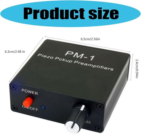 High Impedance Guitar and Violins Preamp Piezo Pickup Preamplifiers with Rechargeable Battery for Piezo Pickup 6.35mm in Saudi Arabia