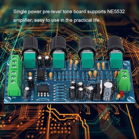 NE5532 Amplifier Tone Board High Performance Single Power Supply Preamp Module with Treble Midrange Bass Volume Control for Audio Enthusiasts and DIY Projects in Saudi Arabia