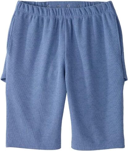 Silvert’s Women’s Open Back Adaptive Shorts, Ribbed Knit Lounge Shorts with Snap Closures, Easy Assisted Dressing in Saudi Arabia