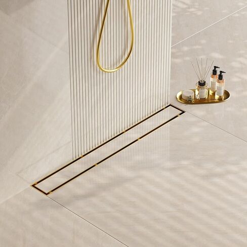 Neodrain 24 بوصة استنزاف دش خطي أسود غير لامع - مع غطاء إدراج مسطح وبلاط 2 في 1، 304 استنزاف أرضية دش مستطيل من الفولاذ المقاوم للصدأ، استنزاف أرضية الدش in Kuwait