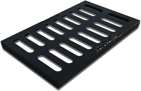 غطاء شبكة تصريف من الحديد الزهر شديد التحمل - شبكة صرف صحي خارجية متينة للممرات الخرسانية وصرف الخندق - حل تصريف قناة سوداء مقاس 250 × 500 × 30 مم in Kuwait