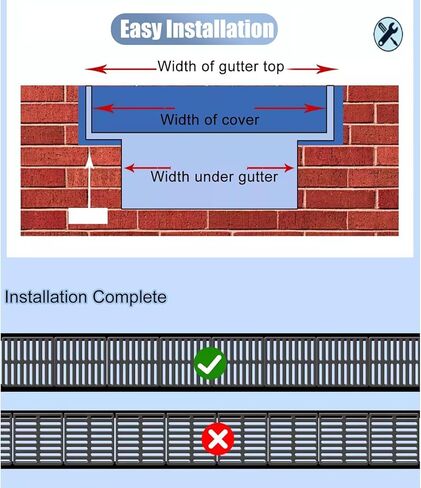 أغطية خندق تصريف بلاستيكية سوداء شديدة التحمل للممرات والحدائق ومواقف السيارات والملاعب الرياضية والشرفات - شبكات أرضية مقاس 50 × 20 × 4 سم (19.7 × 7.8 × 1.6 بوصة)، وشبكة قنوات متينة in Kuwait