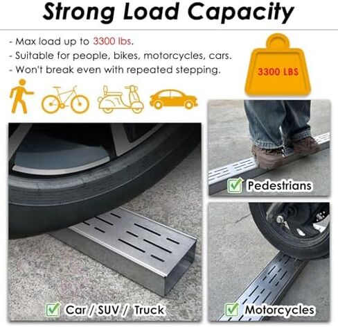 Stainless Steel Gutter Drainage Channel - Rustproof & Waterproof Driveway Grate Kit for Outdoor Use (5 7/8" x 2") - Durable Concrete Drainage Solution in Kuwait