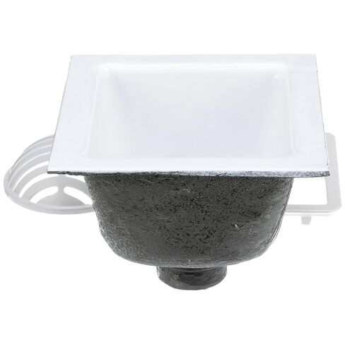 Zurn FD2375-NH3-H FD2375 12"x12" Floor Sink Body & Dome Strainer, 6" Sump Depth, 3" No-Hub, with Half Grate in Saudi Arabia
