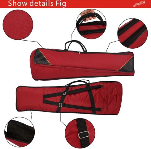 Generic Trombone Bag Waterproof Oxford Cloth Gig Bag with Thick Padding Large Capacity Musician Storage Backpack for 33.46 Inch Trombone Protection and Transport in Saudi Arabia
