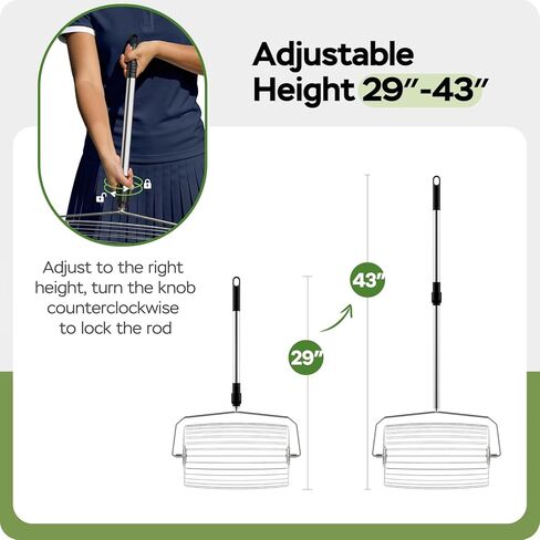 منتقي كرات التنس المتدحرجة من يوكو، 29 بوصة - 43 بوصة، قادوس كرة تنس قابل للتعديل، خفيف الوزن ومتين، يحمل ما يصل إلى 25 كرة، التقاط سريع لكرات 1.5 بوصة - 3 بوصة، مناسب للتدريب والتعليم in Kuwait