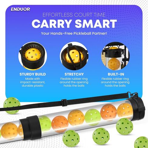 Collapsible Pickleball Pickup Tube for Pickleballs - Holds 17 Balls, Portable Pickleball Retriever Tool in Saudi Arabia