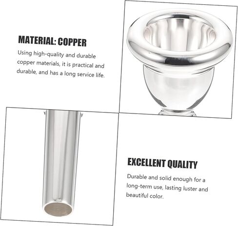 Totority Euphonium Mouthpiece Construction Smooth for Comfortable Play Replacement Accessory for Musicians and Beginners in Saudi Arabia