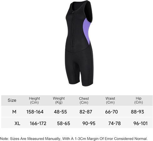 Wetsuit Women, 2MM Neoprene Sleeveless One Piece Swimsuit for with Front Zip for Diving Snorkeling Surfing Swimming Water Sport in Saudi Arabia