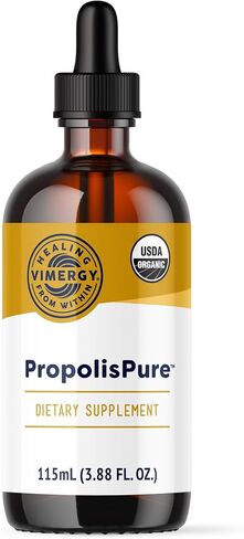 Vimergy PropolisPure ® – USDA Organic Propolis Liquid Extract – Immune Support Supplement - Natural Oral & Heart Health Support - Propolis Tincture from Honeybees – Gluten-Free & Paleo (115 ml) in Kuwait