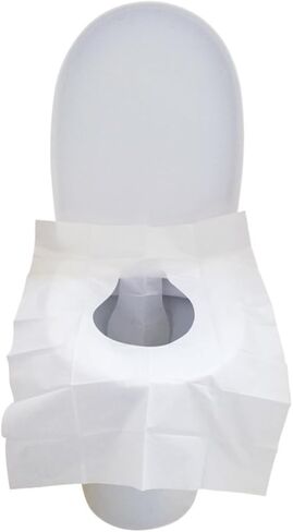 Toilet Seat Cover Paper Flushable (40 Pcs) ，Thickening, Enlarging- Flushable - 22x16.54" (Half-Fold) in Kuwait