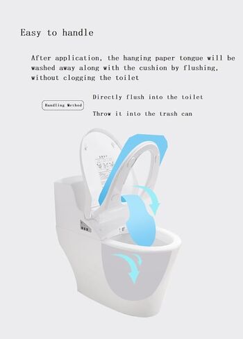 Toilet Seat Cover Paper Flushable (40 Pcs) ，Thickening, Enlarging- Flushable - 22x16.54" (Half-Fold) in Kuwait