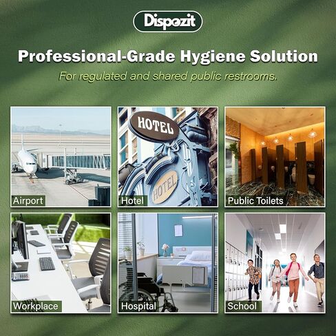 1250 Pcs Disposable Flushable Toilet Seat Covers (5 Packs of 250 Pcs) | 100% Biodegradable Commercial Toilet Seat Covers | Half-Fold Wall Dispenser Compatible | DISPOZIT Safe Liners in Kuwait