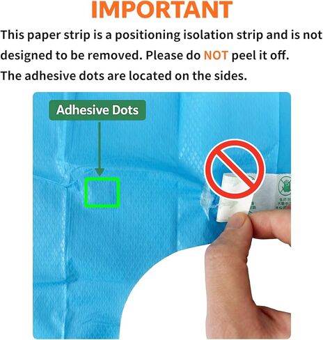 50 Count Disposable Toilet Seat Covers with Secure Adhesive Tabs for a Non-Slip Fit - XL Extra Large, Waterproof, Individually Wrapped for Travel, Kids, Adults, and Public Restrooms in Saudi Arabia