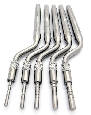 11 Pc Dental Osteotomes Straight & Curved Tip & Mead Mallet Bone Spreading Instrument in Saudi Arabia