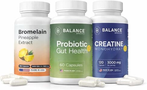 بروميلين + بروبيوتيك + كرياتين توازن الجهاز الهضمي وطاقة العضلات وحزمة العافية النشطة in Kuwait