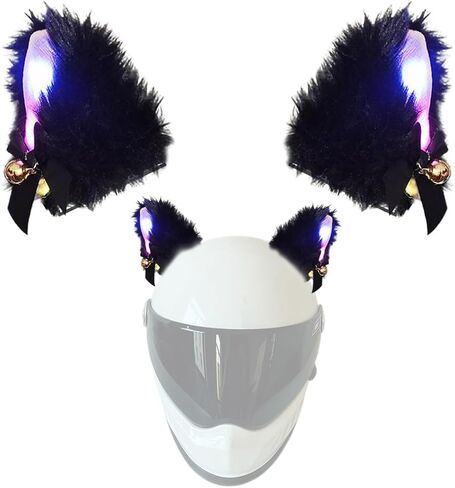 ملحقات خوذة التزلج آذان القطط للخوذات آذان قطيفة لامعة لخوذات الدراجات النارية ملحقات خوذات الديكور in Kuwait