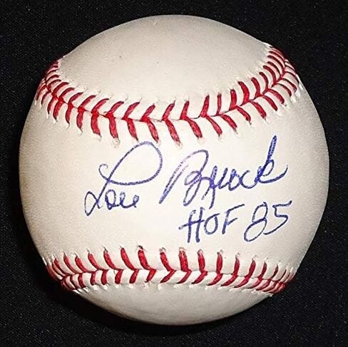 Lou Brock Autographed Baseball with HOF- Official Major League Ball - Autographed Baseballs in Saudi Arabia