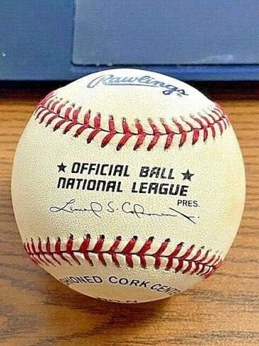 Lou Brock Autographed Baseball with HOF- Official Major League Ball - Autographed Baseballs in Saudi Arabia