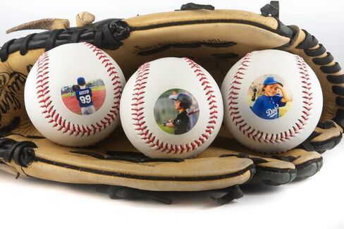 هدية بيسبول مطبوعة بصور شخصية، أفضل هدية لممارسة البيسبول حسب الطلب - الحجم الرسمي - استخدم صورتك أو شعارك كهدية عيد ميلاد للبيسبول كهدية للعطلات لأفضل أب in Kuwait