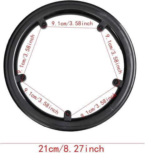 Bike Chain Guard Mountain Bike, Portable,5 Holes Round Sprocket Cover,Chain Loop Protector,for Bicycles BMX Riding Parts, Black in Kuwait