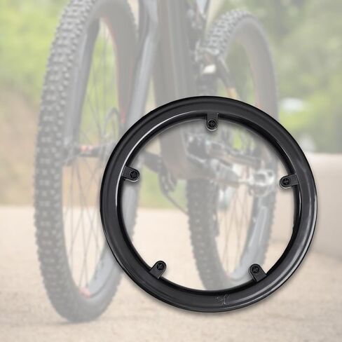 Bike Chain Guard Mountain Bike, Portable,5 Holes Round Sprocket Cover,Chain Loop Protector,for Bicycles BMX Riding Parts, Black in Kuwait