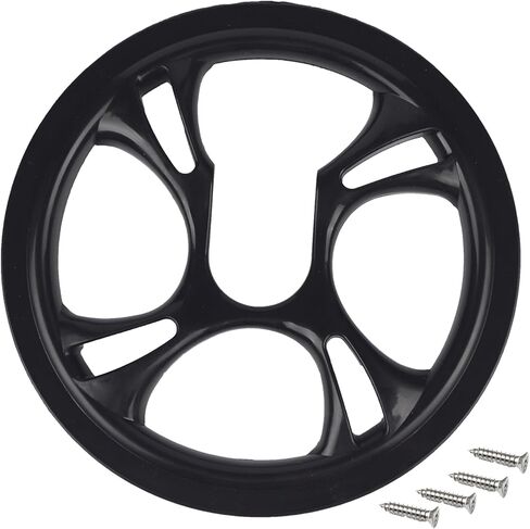 48Teeth 4-Bolt Bicycle Chain Guard, PC Plastic Bash Guard for Mountain Bike, Fits 4.72in Adjacent Hole Spacing, Prevents Grease & Protects Pants, Includes 4 Screws (Black) in Kuwait