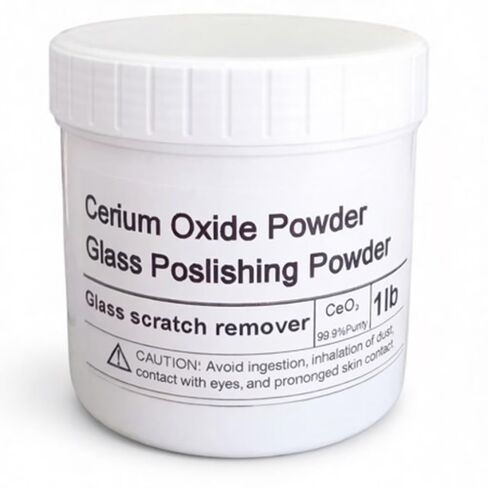1 lb Cerium Oxide Polishing Powder in Plastic Bottle, 3.5-Micron High-Grade Compound for Fine Scratch Repair and Polishing of Glass Surfaces and Ceramics in Saudi Arabia