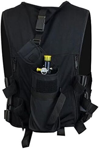 Maddog Tactical Sport Vest with Paintball Pods & Upgraded Slidecheck Remote Coil Paintball Gun Accessory Package | High Pressure Air (HPA) & CO2 Tank Compatible in Kuwait