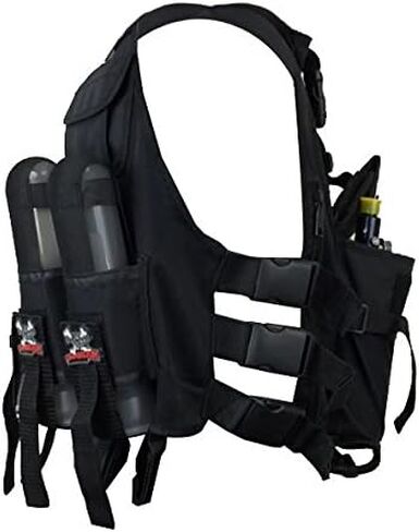 Maddog Tactical Sport Vest with Paintball Pods & Upgraded Slidecheck Remote Coil Paintball Gun Accessory Package | High Pressure Air (HPA) & CO2 Tank Compatible in Kuwait