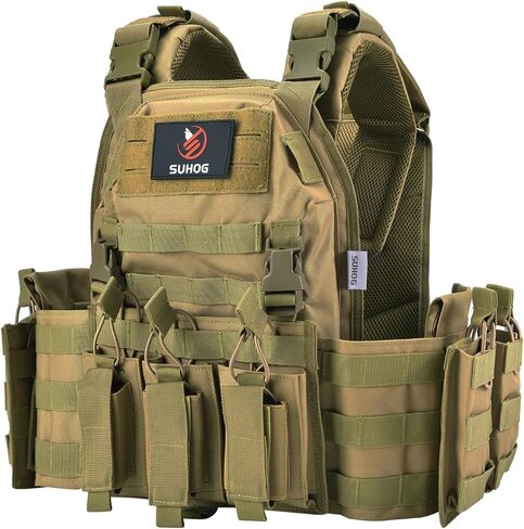 Adjustable Quick Release Tactical Vest, Molle Airsoft Vest, Lightweight Modular with Multiple Pouches For Training in Saudi Arabia