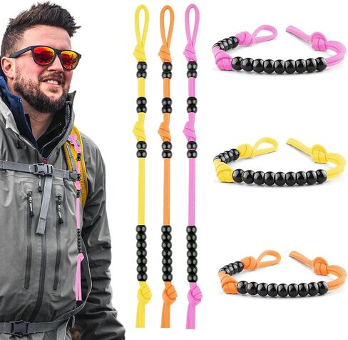 3pcs Ranger Beads pace Counter for Hiking，Long Distance Swimmers Counter，Consists of Parachute Cord and pace Counter Beads，16 Inches Land Navigation kit for Keeping Track of Distance in Saudi Arabia