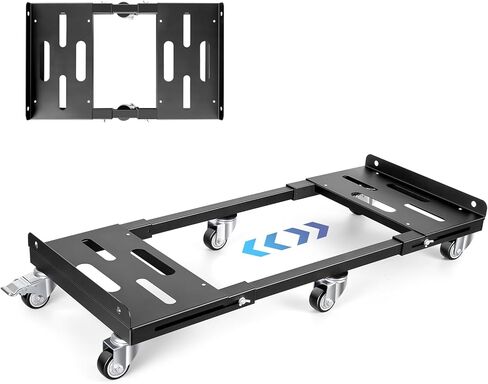 KEDSUM 2000LBS Heavy Duty Moving Dolly with 6 Swivel Wheels, Furniture Dolly with 100% Thicken Steel Frame, Expandable Appliance Dolly Cart Up to 43.6" Wide, All Terrain Used for Building Materials in Kuwait
